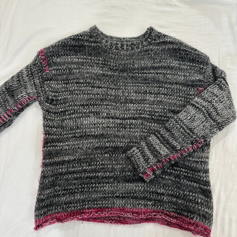 Zadig et Voltaire Grey Metallic Pink Silver Sweater